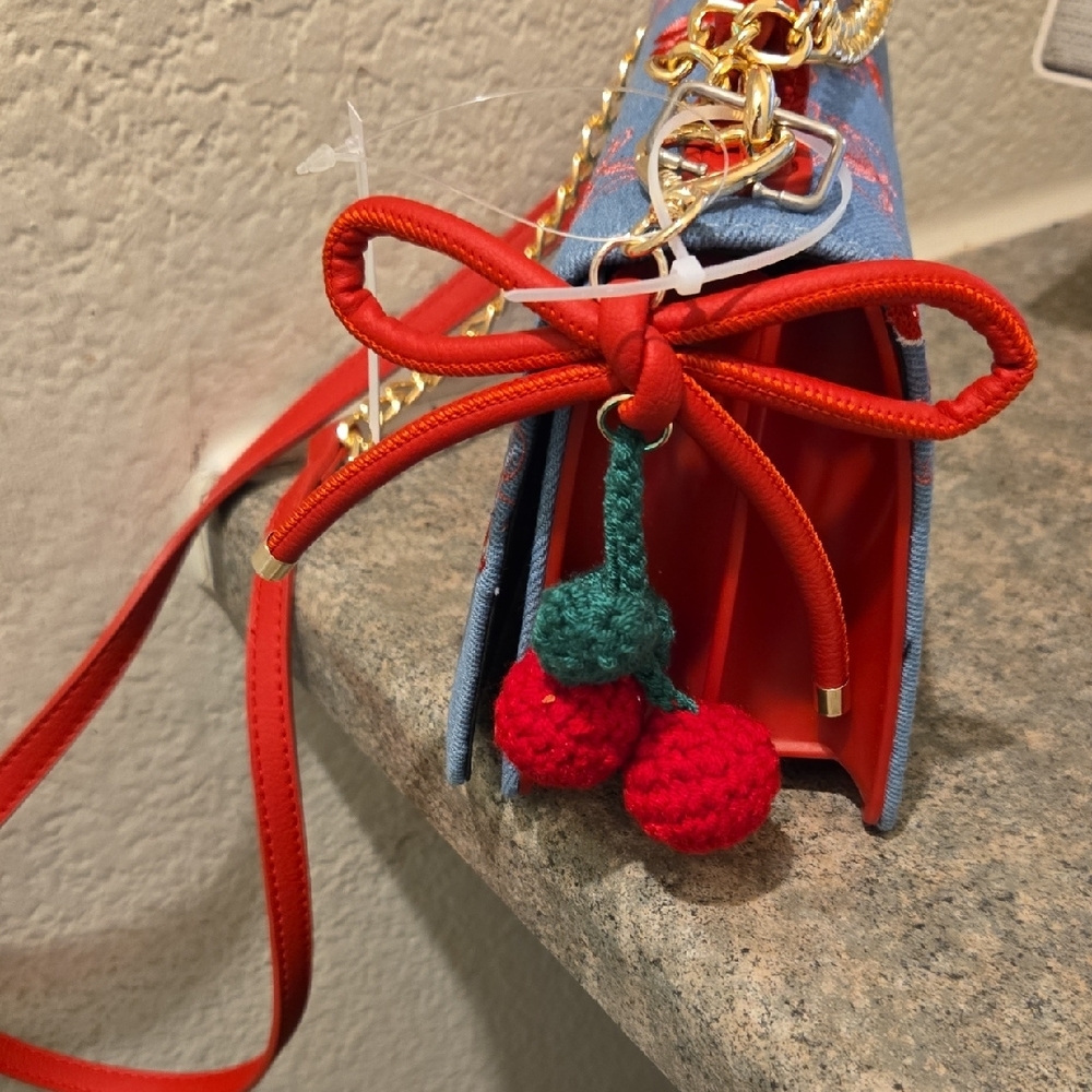 Betsey Johnson Blue and Red Mini Bag Nwt - Picture 2 of 4